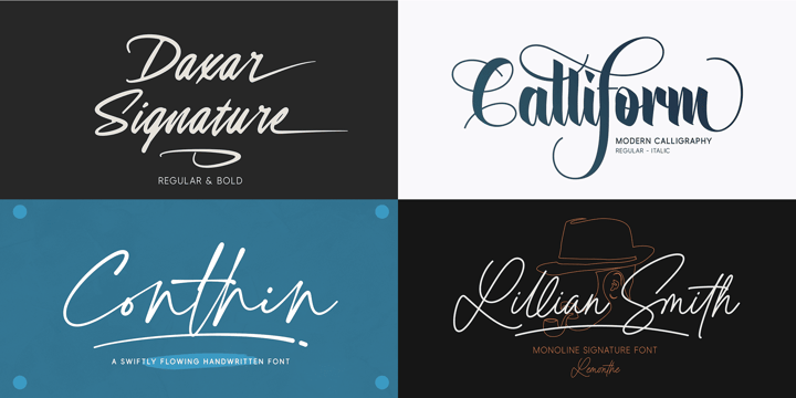 Scripted Bundle Font Poster 4