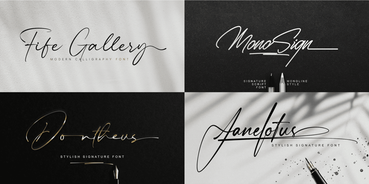 Scripted Bundle Font Poster 9