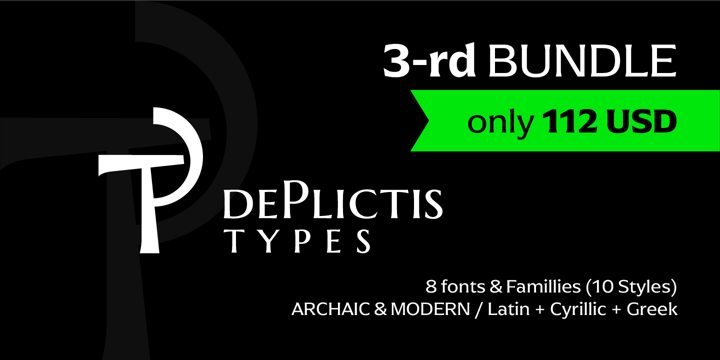 DePlictis 3rd BUNDLE Font Poster 1