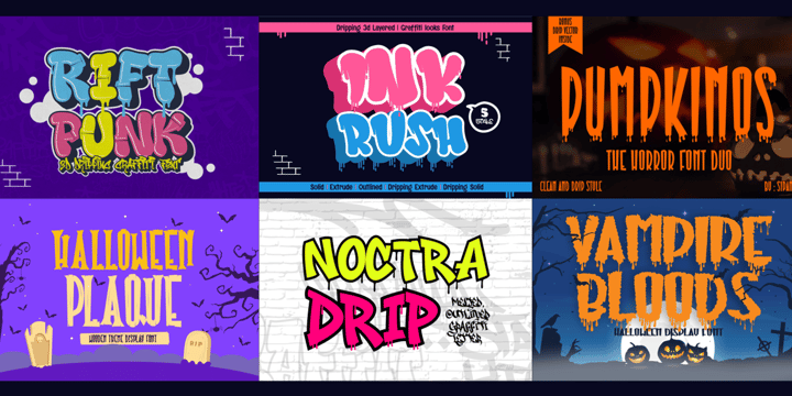 Halloween and Dripping Font Collections Font Poster 3