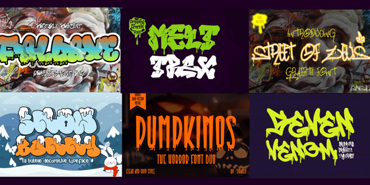 Halloween and Dripping Font Collections Font Poster 5