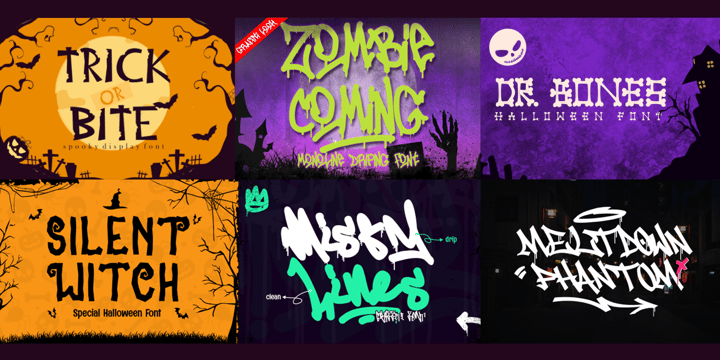 Halloween and Dripping Font Collections Font Poster 2
