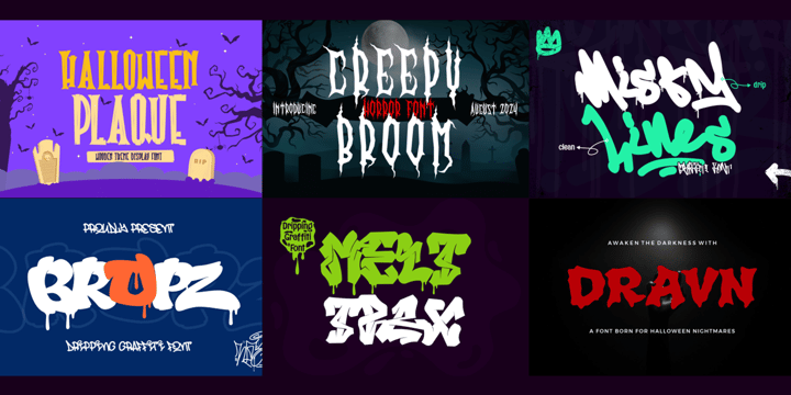 Halloween and Dripping Font Collections Font Poster 4