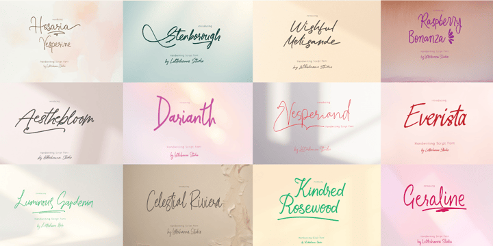 Mega Bundle Handwriting Fonts Letterhanna