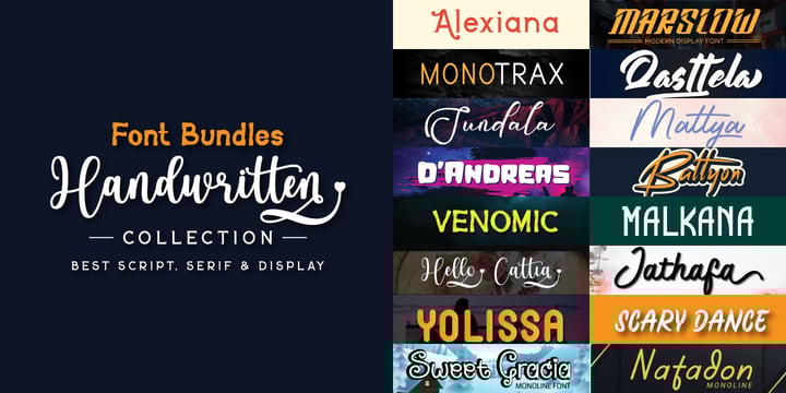 Handwritten Premium Font Collection Collection