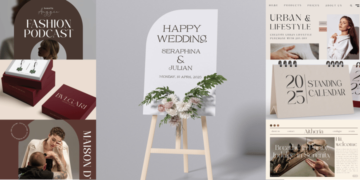 Bundle Modern Elegant Font Poster 2