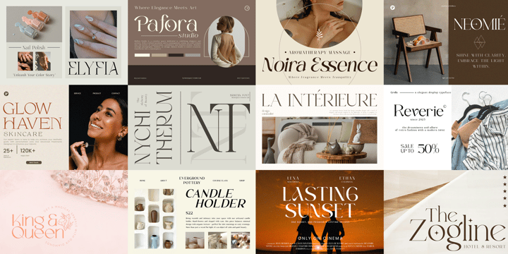 Bundle Modern Elegant Font Poster 3