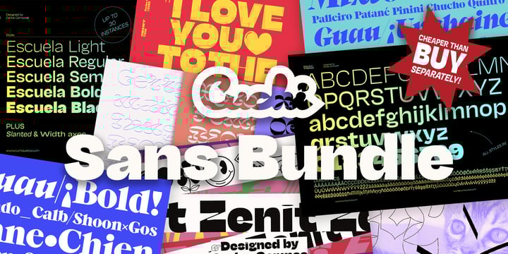 Sans Serif Bundle by Cuchi Font Poster 1