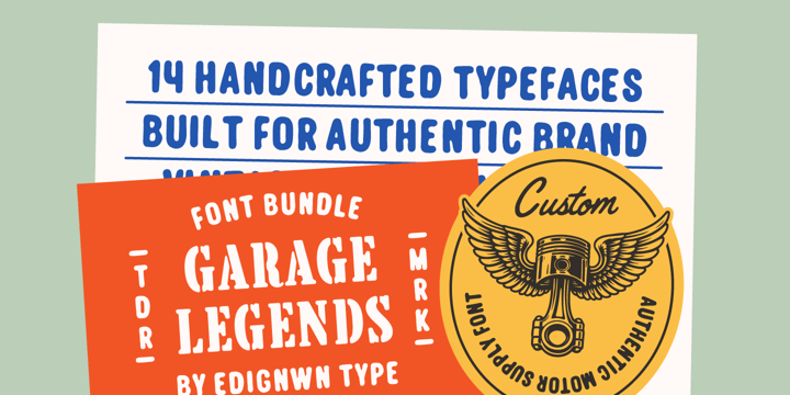 Garage Legends Font Bundle