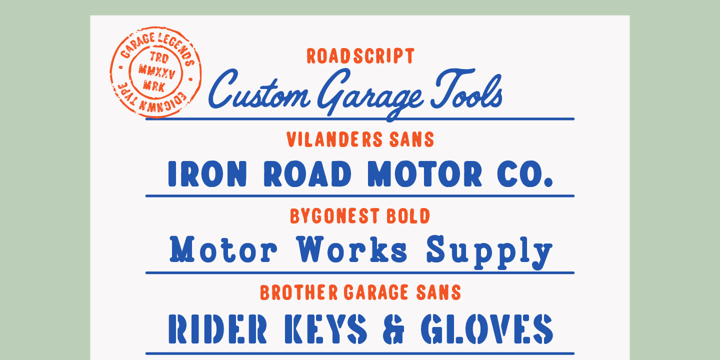 Garage Legends Font Bundle Font Poster 9