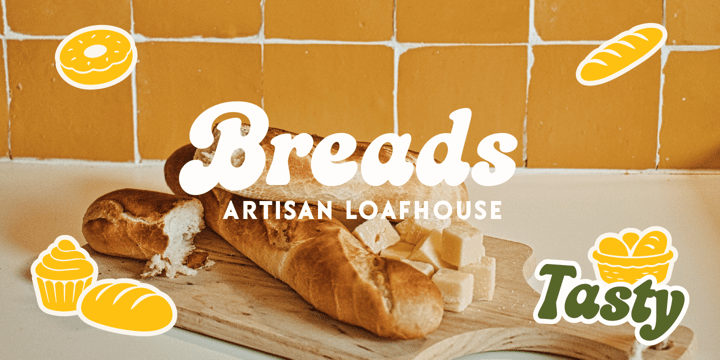 Retro Food Branding Font Bundle Font Poster 2