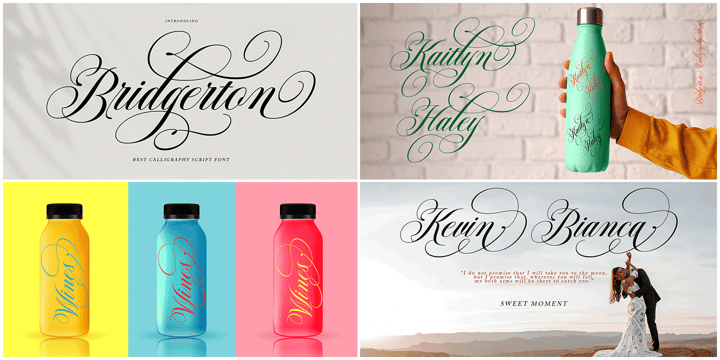 The Modern Collection Calligraphy Font Bundle Font Poster 4