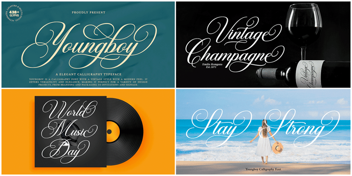 The Modern Collection Calligraphy Font Bundle Font Poster 14