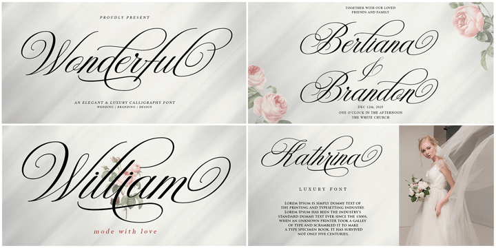 The Modern Collection Calligraphy Font Bundle Font Poster 6