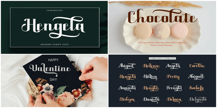 The Modern Collection Calligraphy Font Bundle Font Poster 9