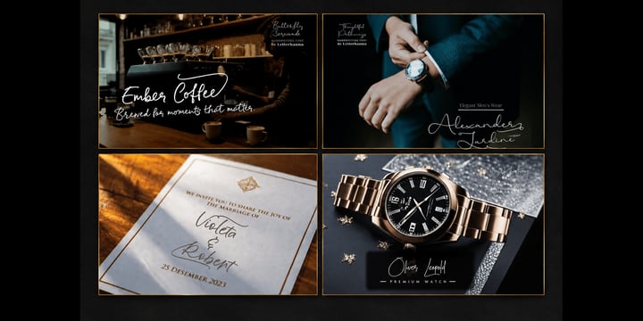 The Aesthetic Swash Box 12 Script Font Bundle Font Poster 4
