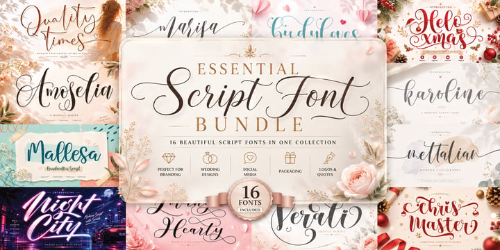 Essential Script Font Bundle Font Poster 3