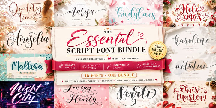 Essential Script Font Bundle