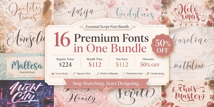 Essential Script Font Bundle Font Poster 4
