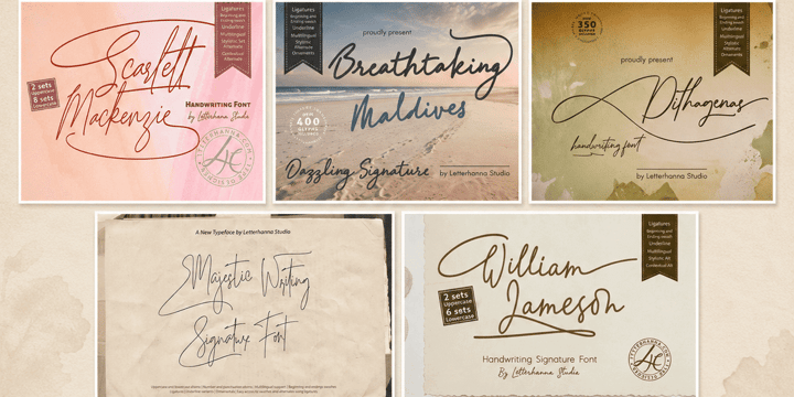 Script and Display Fonts Font Poster 5