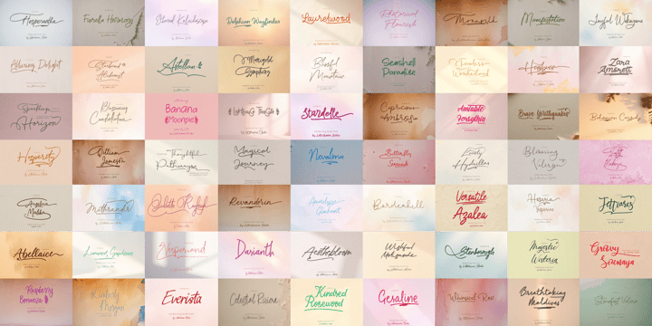 Script and Display Fonts Font Poster 2