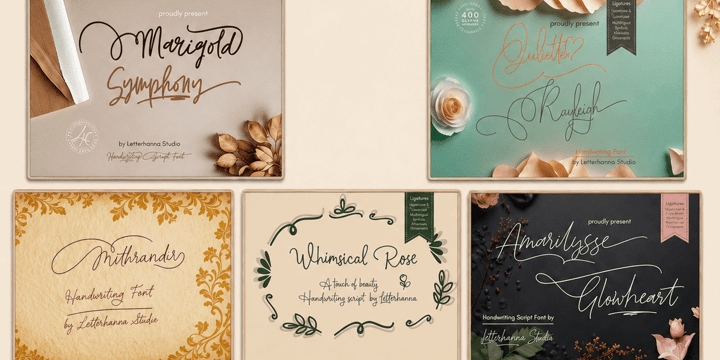 Script and Display Fonts Font Poster 4
