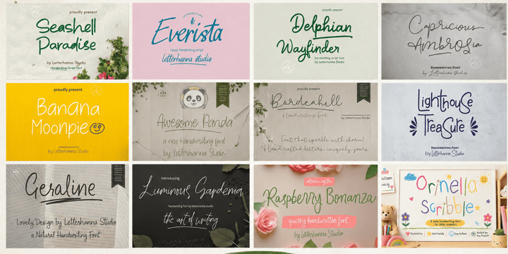 Script and Display Fonts Font Poster 3