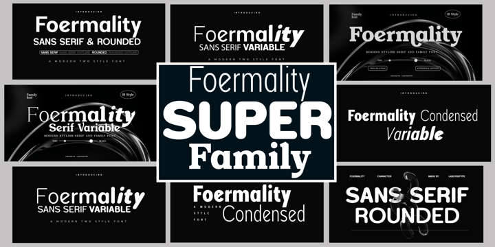 Foermality Superfamily Font Poster 6