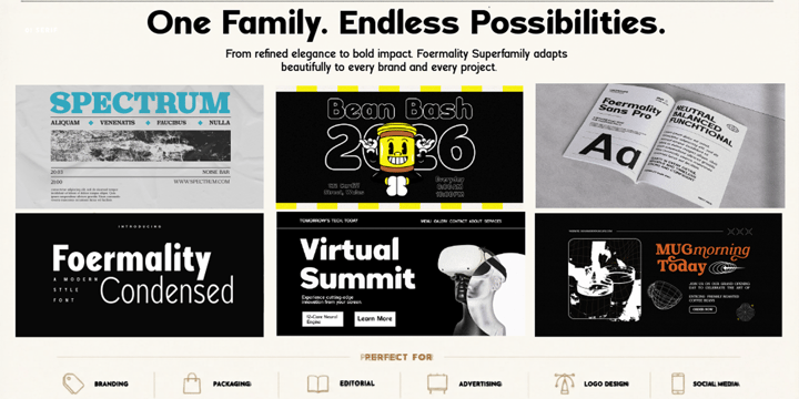 Foermality Superfamily Font Poster 3