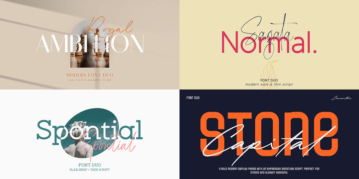 Script Font Pair Bundle Font Poster 6