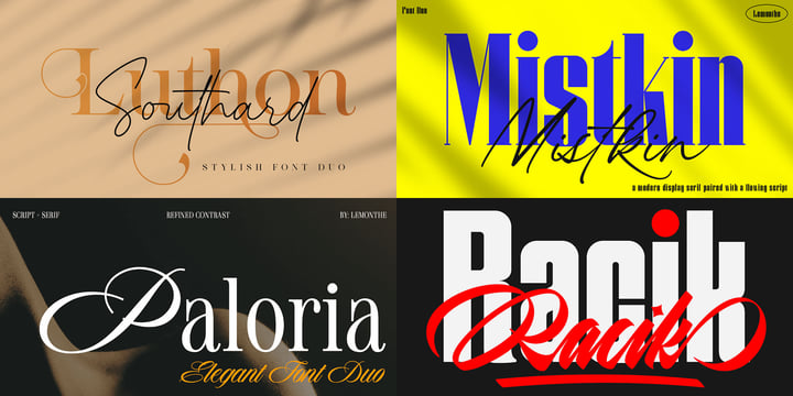 Script Font Pair Bundle Font Poster 4