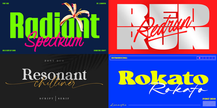 Script Font Pair Bundle Font Poster 5