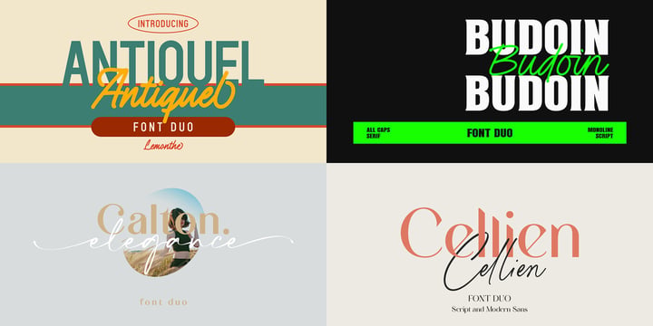 Script Font Pair Bundle Font Poster 2