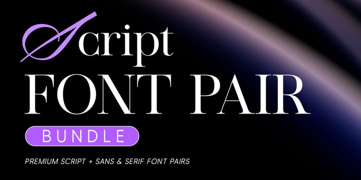 Script Font Pair Bundle Font Poster 1