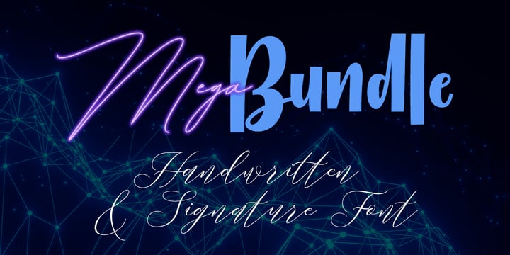 Handwritten and Signature Font Mega Bundle Font Poster 1