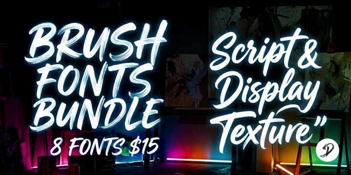 BRUSH FONTS BUNDLE Font Poster 1