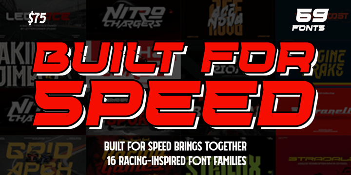 Built for Speed Font Poster 2