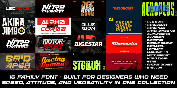 Built for Speed Font Poster 3