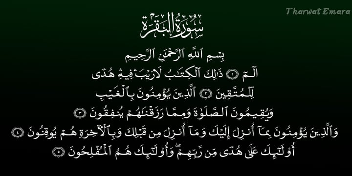 AlQuranAlKareem Font Poster 2
