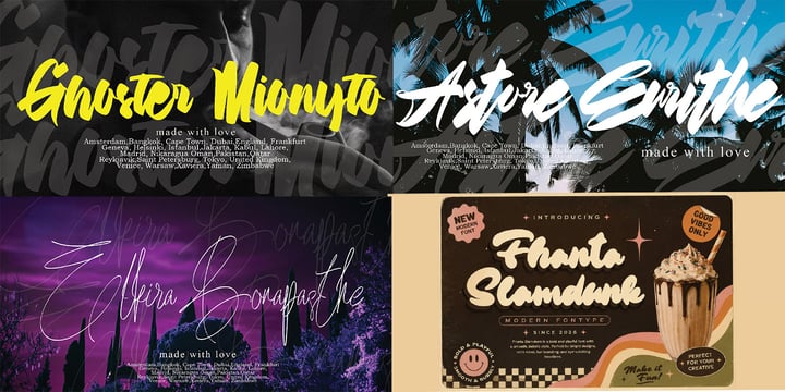 The Handwritten Font Library 35 Premium Fonts Font Poster 3