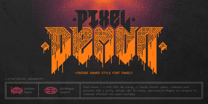 Pixel Fonts Bundle Font Poster 3