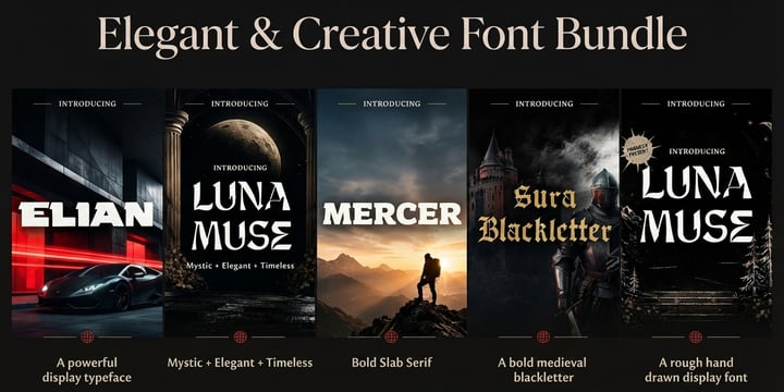 Elegant and Creative Font Bundle