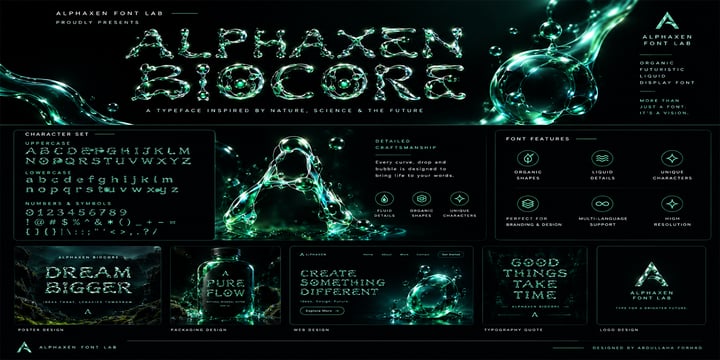 Alphaxen Futureforms Collection Font Poster 7