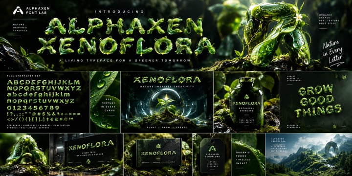 Alphaxen Futureforms Collection Font Poster 11
