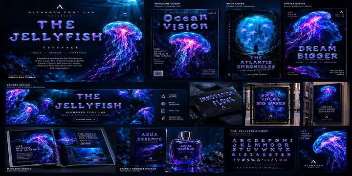 Alphaxen Futureforms Collection Font Poster 6