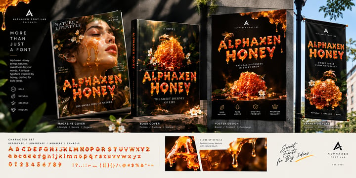 Alphaxen Futureforms Collection Font Poster 8
