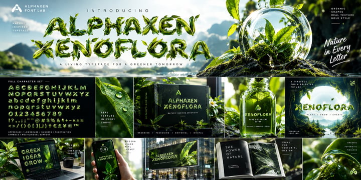 Alphaxen Futureforms Collection Font Poster 10