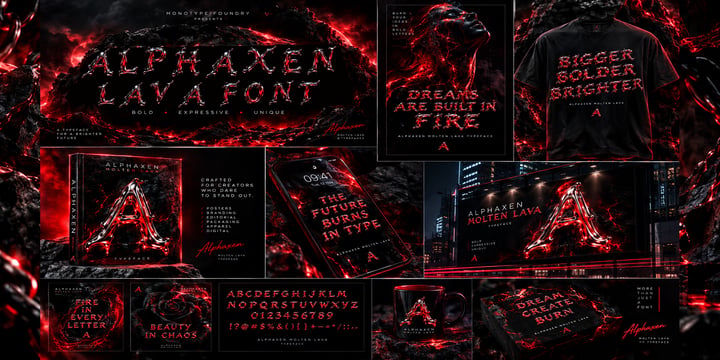 Alphaxen Futureforms Collection Font Poster 15