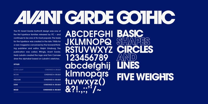 ITC Avant Garde Gothic  Font Poster 3