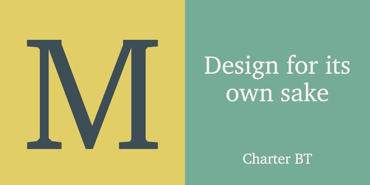 Charter BT  Font Poster 7